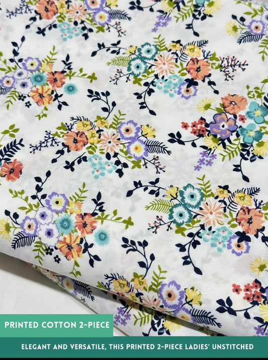 2 Piece Printed Cotton